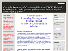 Tablet Screenshot of lms.cdce.kln.ac.lk